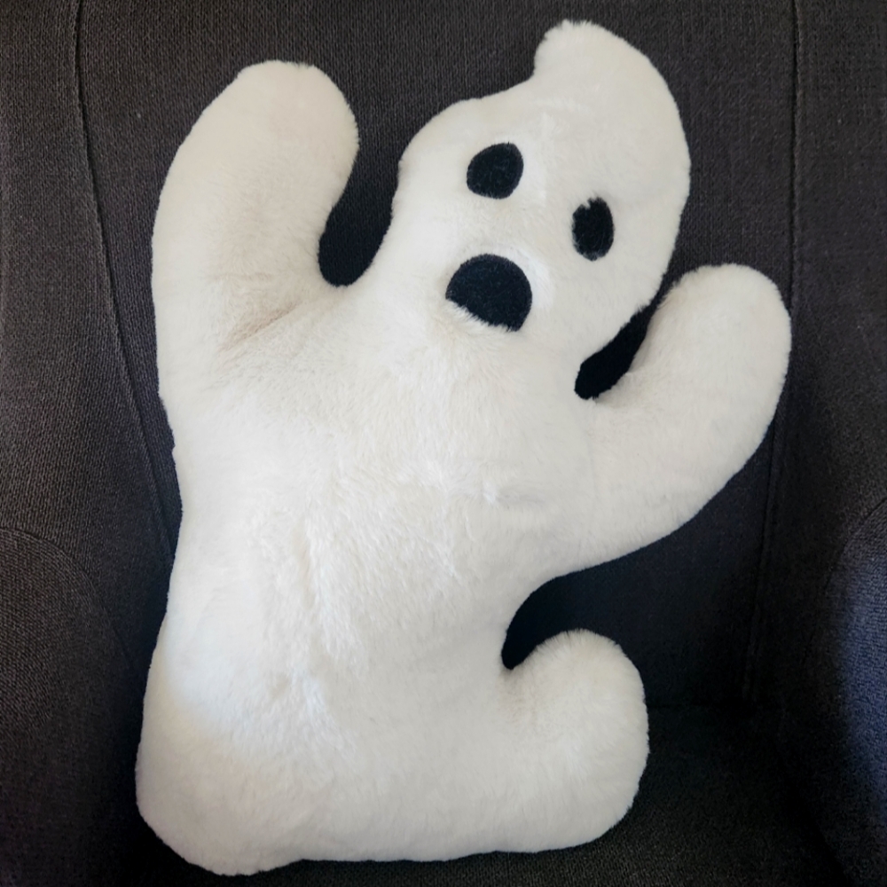 Ghost throw pillow plush